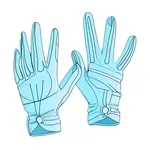 light blue fingerless gloves image